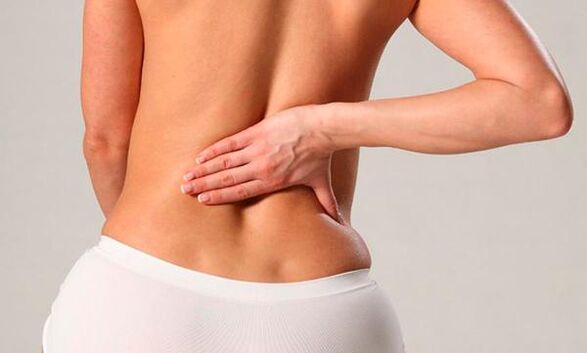Back pain in the lumbar region of women