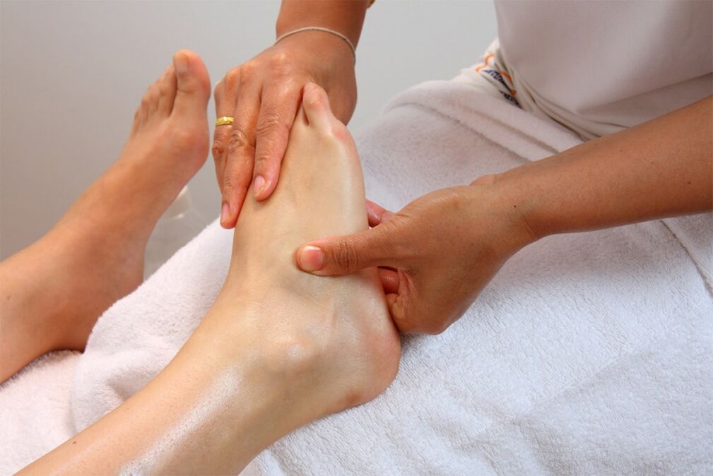 Foot massage to treat ankle arthritis