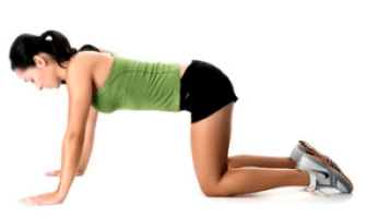 with osteonecrosis, exercises are performed with all fours to reduce the load from the spine