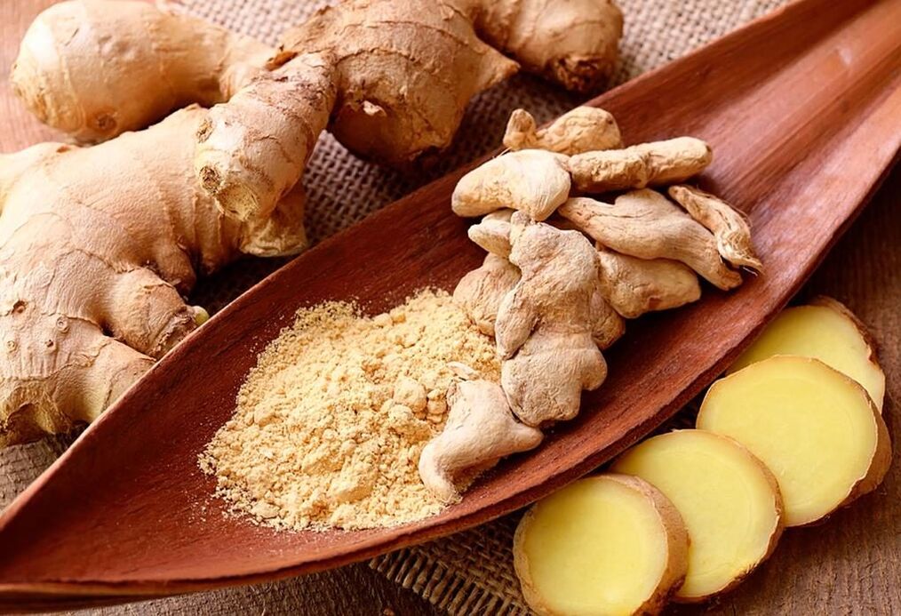 ginger root to treat cervical osteonecrosis